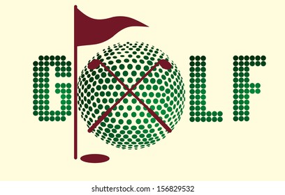 golf sports graphic design vector art