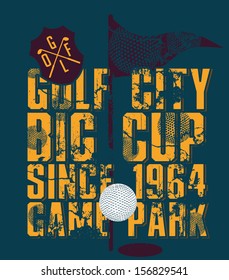 golf sports graphic design vector art