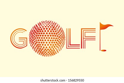 golf sports graphic design vector art