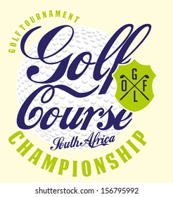 golf sports shield vector art