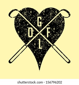golf sports  shield vector art