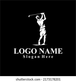 Golf sports themed vector logo