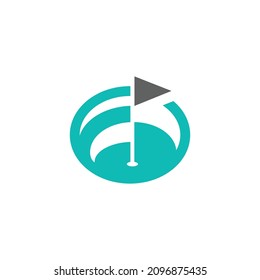 VECTOR DE LOGOTIPO DE PLANTILLAS DE GOLF SPOT