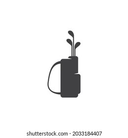 Golf stick bag icon vector flat design