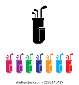 golf stick bag related icons set isolated on background,best choice for your awesome project