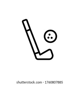 Golf stick, ball concept line icon. Simple element illustration. Golf stick, ball concept outline symbol design from golf set. Can be used for web and mobile