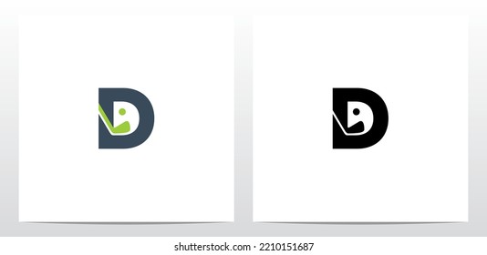 Palo De Golf Y Bolas En Letra Diseño De Logotipo D