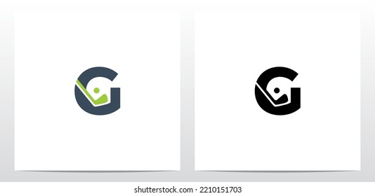 Golf Stick And Ball On Letter Logo Design G