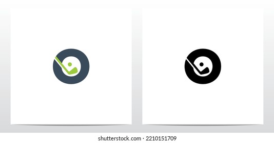 Golf Stick And Ball On Letter Logo Design O