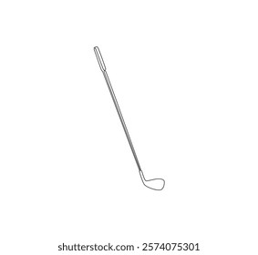 Golf stick continuous line. Continuous one line drawing golf stick. Sport, competition concept. Single line drawing