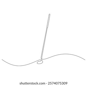 Golf stick continuous line. Continuous one line drawing golf stick. Sport, competition concept. Single line drawing