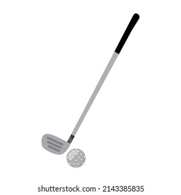 Golf stick  Flat vector icon which can easily modify or edit 