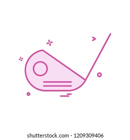 golf stick icon design vector 