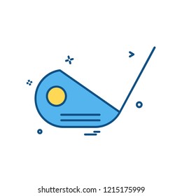 golf stick icon design vector 
