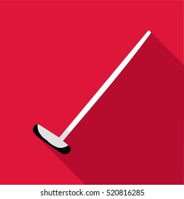 Golf stick icon. Flat illustration of golf stick vector icon for web