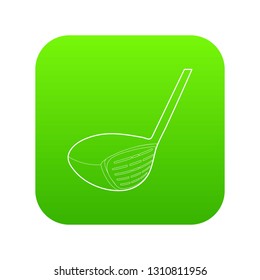 Golf stick icon green vector isolated on white background