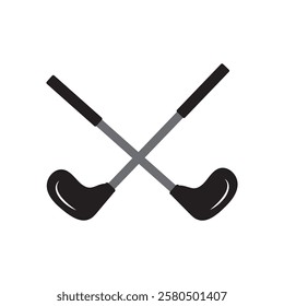 Golf stick icon illustration flat