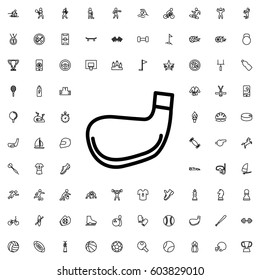 Golf stick icon illustration isolated vector sign symbol. sports icons vector set.