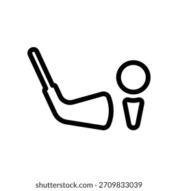Golfstick-Symbol, Line-Vektor-Grafiken