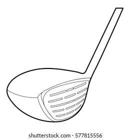 Golf stick icon. Outline illustration of golf stick vector icon for web