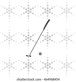 Golf stick illustration. Flat icon.