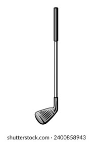 Golf stick illustration. Sport club item or symbol.