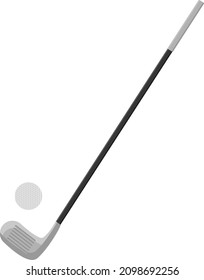 Golf stick, illustration, vector on a white background.