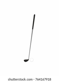 Golf stick on white background