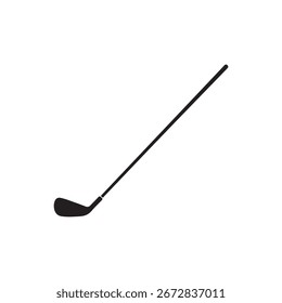Golf stick silhouette vector flat illustration design on white background