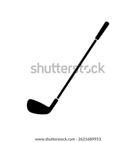 Golf stick silhouette vector flat illustration design.