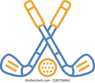 Icono vectorial del palo de golf. Se puede usar para imprimir, móviles y aplicaciones web.
