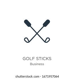 Golf Sticks Symbol Vektorillustration. Trendy flache Golfsticks Symbol aus der Business-Kollektion einzeln auf weißem Hintergrund. Vektorillustration-Illustration kann für Web- und Mobile-Grafikdesign, Logo, eps10 verwendet werden