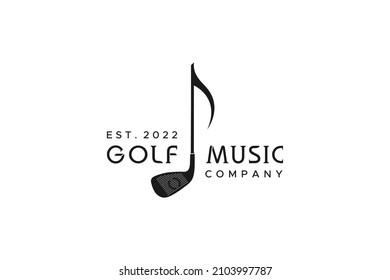 Golf Sticks Tone Music Logo Design