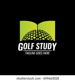 Golf study logo design template. Vector illustration