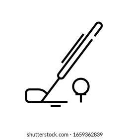 Golf supplies line icon, concept sign, outline vector illustration, linear symbol.