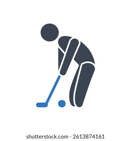 Golf Swing Icon On White Background