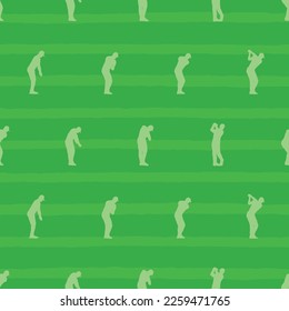 Golf Swing silhouette seamless pattern. Cartoon illustration vector illustration background. For print, textile, web, home decor, fashion, surface, graphic design