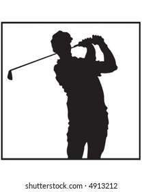 Golf Swinger Black & White