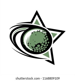 Golf Swoosh Star Logo