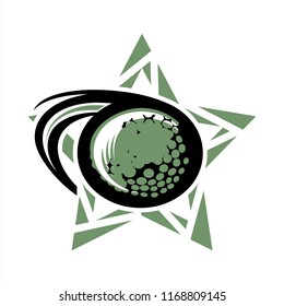 Golf Swoosh Star Logo