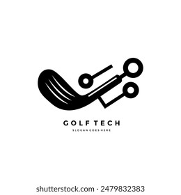 golf system logo template.design golf club logo with data connection icon.creative idea vector logo.vector illustration.eps 10