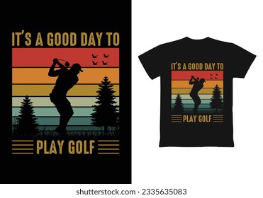 diseño de camisetas de golf, diseño de camisetas de golf Retro.