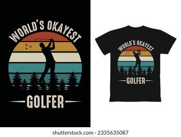 diseño de camisetas de golf, diseño de camisetas de golf Retro.