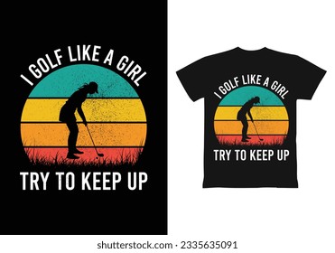 diseño de camisetas de golf, diseño de camisetas de golf Retro.