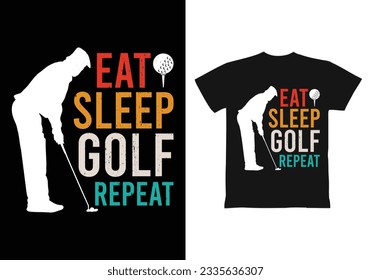 diseño de camisetas de golf, diseño de camisetas de golf Retro.