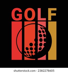 Golf t shirt design. Sports Vector Illustration quote. Design template for t shirt, typography, print, poster, banner, gift card, label sticker, flyer, mug design etc. EPS-10. POD.
