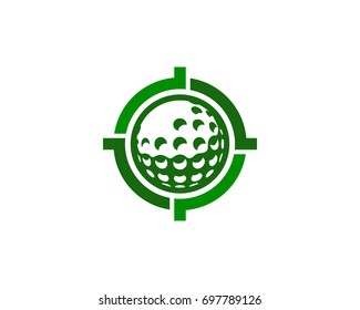 Golf Target Icon Logo Design Element