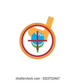 Golf Target Logo icon design