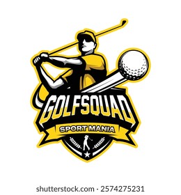 Golf Team Logo Design. Golf logo design Illustration vector