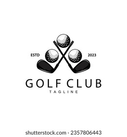 Golf Team Sport Logo Design Tournament Illustration Symbol Template